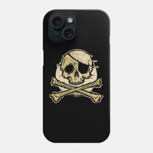 Skull and Crossbones with Eye-patch Graphic Phone Case
