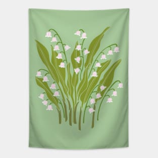 LILY OF THE VALLEY Floral Botanical in Spring Green - UnBlink Studio by Jackie Tahara Tapestry