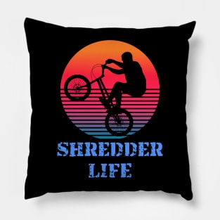 Shredder Life BMX retro sunset Pillow