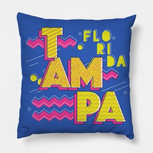 Retro 90s Tampa, Florida Pillow