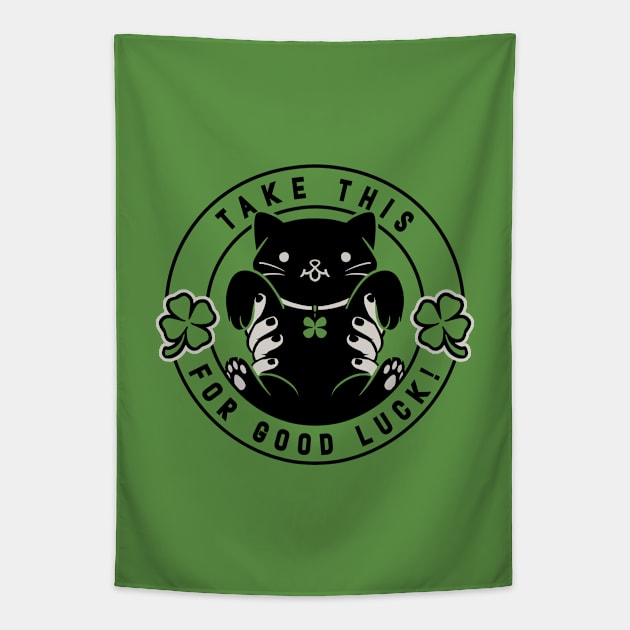 Take This For Good Luck Black Cat by Tobe Fonseca Tapestry by Tobe_Fonseca