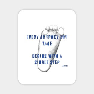 Every journey you take footprint Magnet