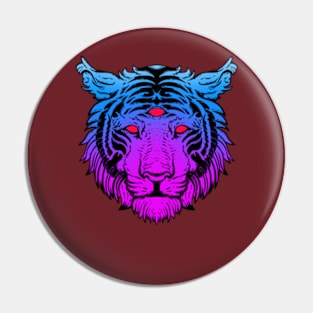 Neon tiger Pin