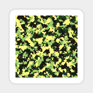Yellow and green Camouflage Magnet