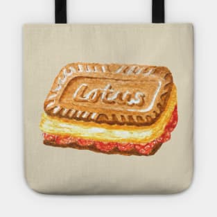 Lotus Biscoff Cookie Ice Cream Sandwich Watercolour Painting Tote