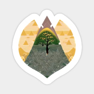 Mountain Tree - Designs for a greener future Magnet