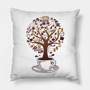 The Tree of Coffee Pillow