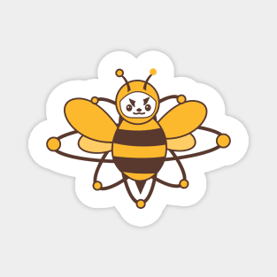 brave atomic bee funny character Magnet