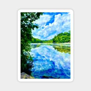 Fluffy Cloud Reflection by Pamela Storch Magnet