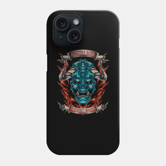 BIKER ONIZUKA BOYS Phone Case by TOSSS LAB ILLUSTRATION