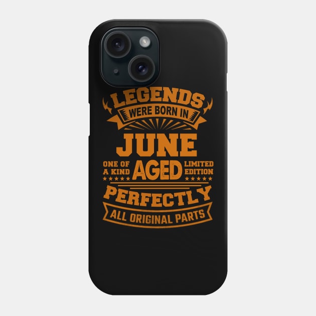 Legends Were Born in June Phone Case by BambooBox