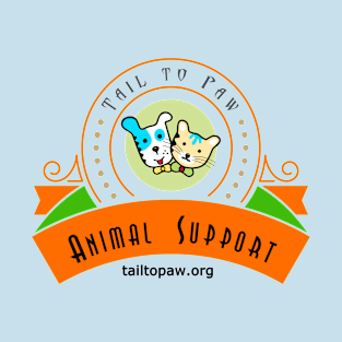 Tail To Paw Logo - with web address T-Shirt