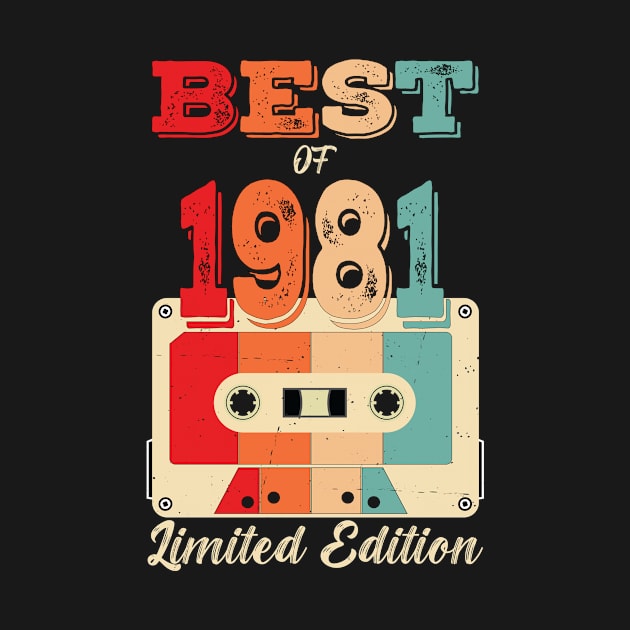 Retro Best of 1981 Cassette Tape 41th Birthday by Art master