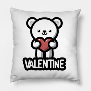 cute valentine bear Pillow