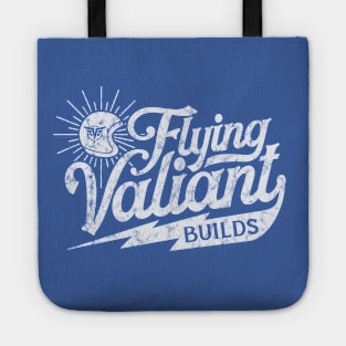 Flying Valiant Builds (Biker Style - Worn White on Blue) Tote