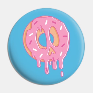 Dripping Donut Skull Pin