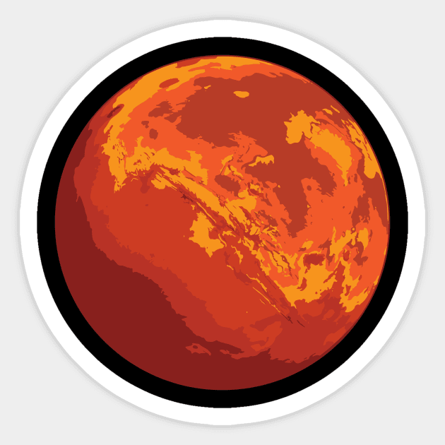 Mars the Red Planet - Mars - Sticker