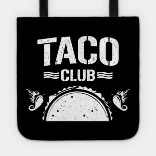 Taco Club (Black and White) Tote