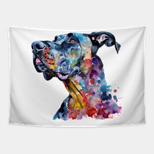 Great Dance Pop Art Water Colors for Dog Lover Tapestry