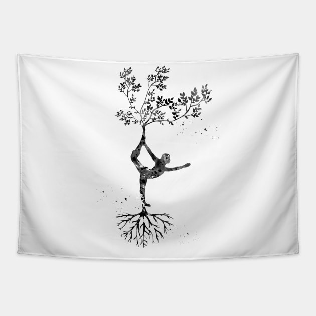 Yoga pose Tapestry by erzebeth