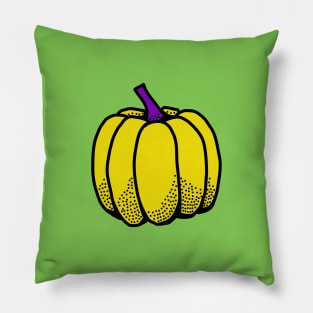 Yellow pumpkin pop art Pillow