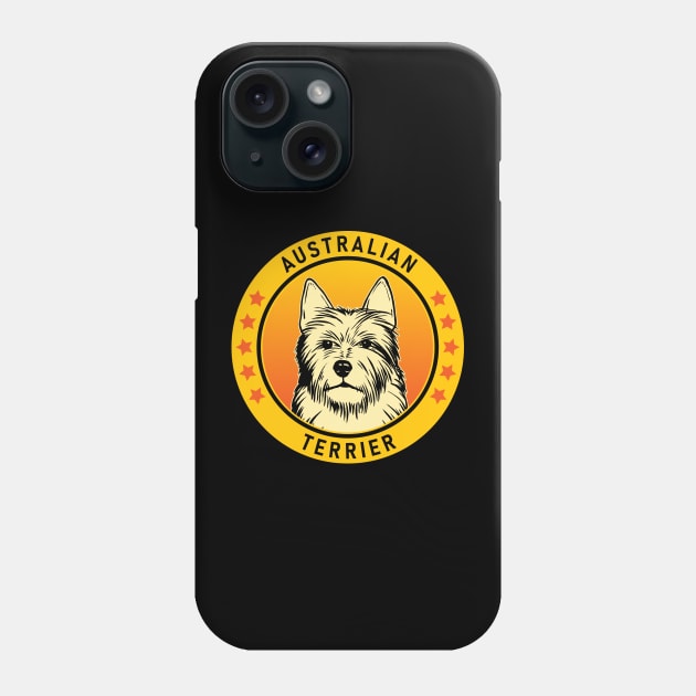 Australian Terrier Dog Portrait Phone Case by millersye