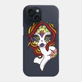 Rainbow Sugar Skull Phone Case