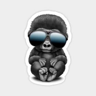 Cute Baby Gorilla Wearing Sunglasses Magnet