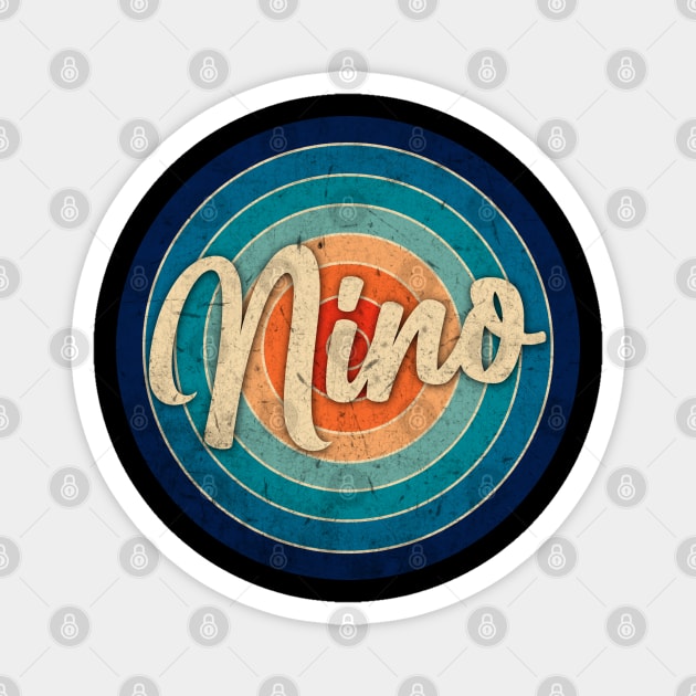 Personalized Name Nino Classic Style Birthday Anime Magnet by Amir Dorsman Tribal