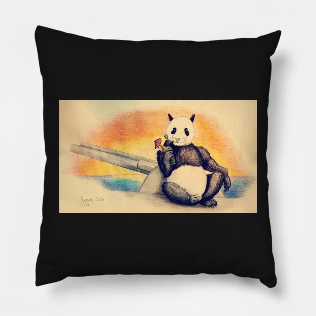 panda Pillow by chequer