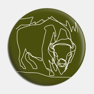 wisent bison Pin