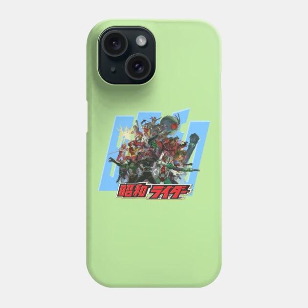 Shōwa Riders (Blue) Phone Case by Zid