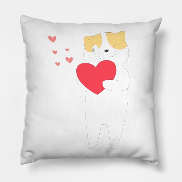 LOVELY CAT Pillow by Lovely Arts