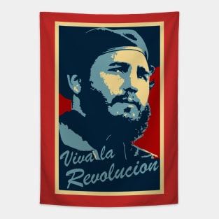 fidel castro poster Tapestry