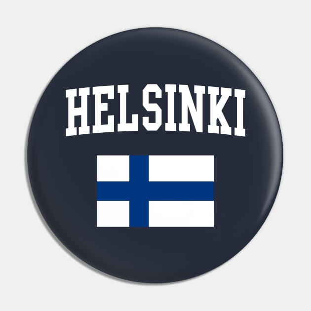 Helsinki Finland Finnish Flag Pin by E