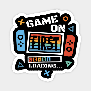 Game on First Grade Back to School Video Game Gift For Boy Girl Kids Magnet