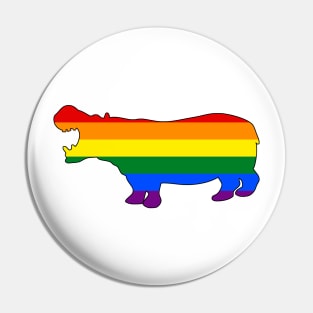 LGBTQ Pride Hippo Pin