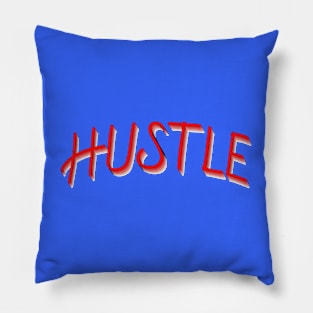 Hustle Retro Text Pillow