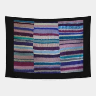 vintage style colorful hand knitted stripes Tapestry