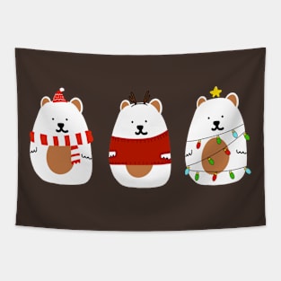 polar bear Christmas concept  for celebrity  time digital paint. Tapestry