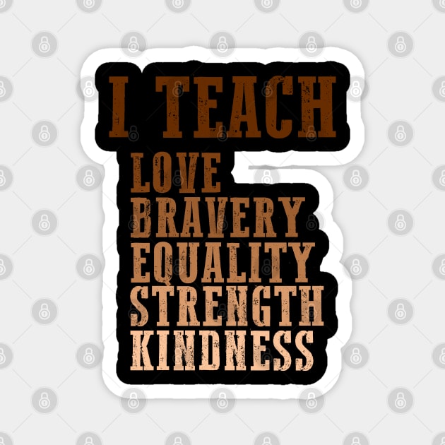 Celebrate Black History Month I Teach Black History Teacher Magnet by deafcrafts