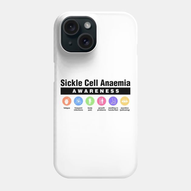 Sickle Cell - Disability Awareness Symptoms Phone Case by Football from the Left