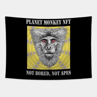 On Planet Monkey nft Collection Not Bored Apes Tapestry