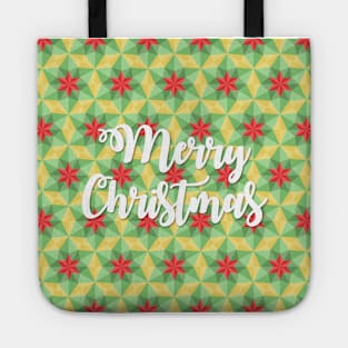 Christmas pattern with red stars Tote