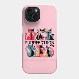 Geometric Cat | Purrrrfection Funny Phone Case