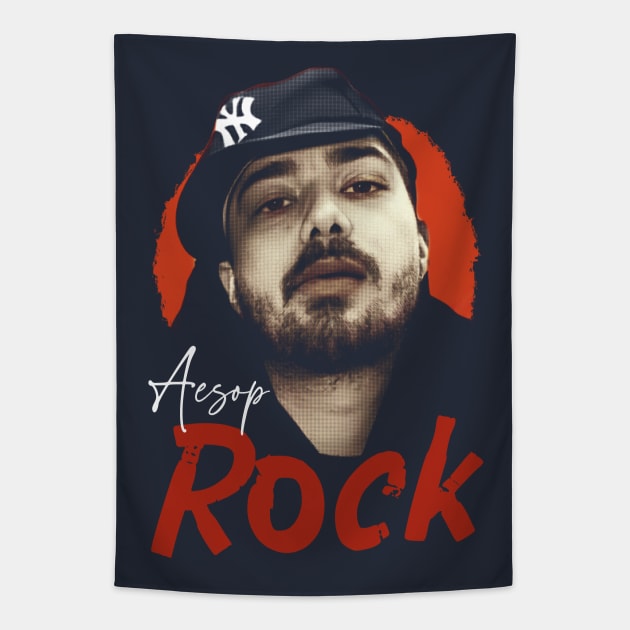 Aesop Rock retro pop art Tapestry by BAJAJU