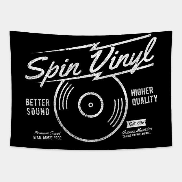 Spin Vinyl Retro Record Tapestry by NativeGrit