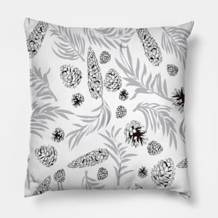 #Christmas #Pattern #Pine #Snow 7 Pillow