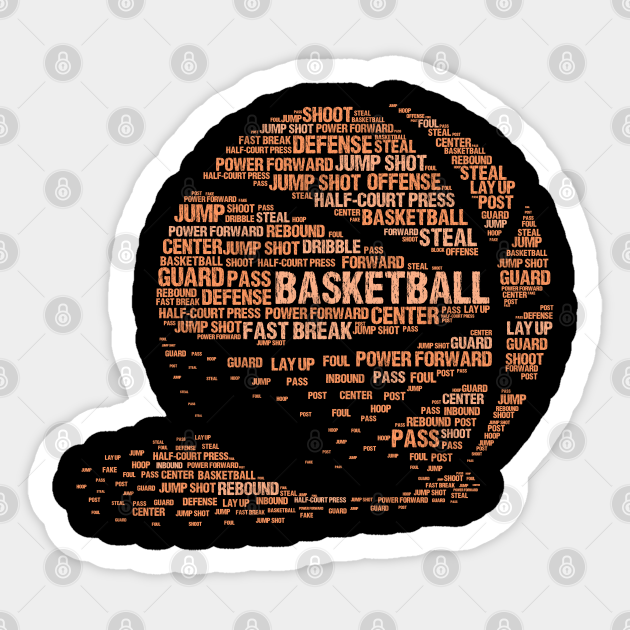 Basketball Lover - Cool Basketball Text Gift For Basketball Player - Basketball - Sticker