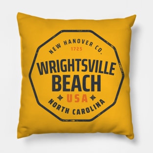 Wrightsville Beach, NC Summertime Vacationing Memories Badge Pillow